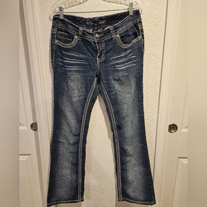 Ariya Dark Blue Denim with Studded Detail